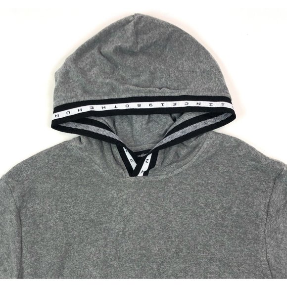 The Hundreds Marvin Mens Large Short Sleeve Hoodie Sweatshirt Gray Terry Cloth - Picture 4 of 12